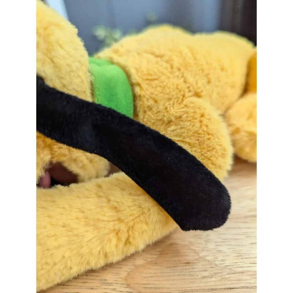 Disney Parks Pluto the Dog laying 15 inch stuffed animal‎ toy green collar - Picture 3 of 8